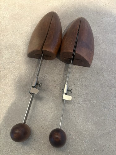 Vintage hardwood shoe trees - vintage,